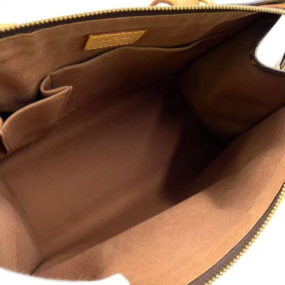 Louis Vuitton Popincourt O Monogram Leather × PVC Brown Tote Bag Gold M40007 - Picture 3 of 13